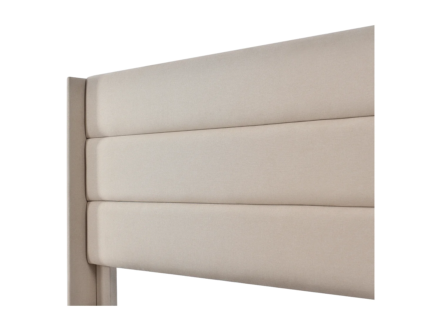 Lit Rembourré Double Rangement Hydraulique 180X200cm - Sommier À Lattes En Bois - Lit En Métal et Lin - Beige