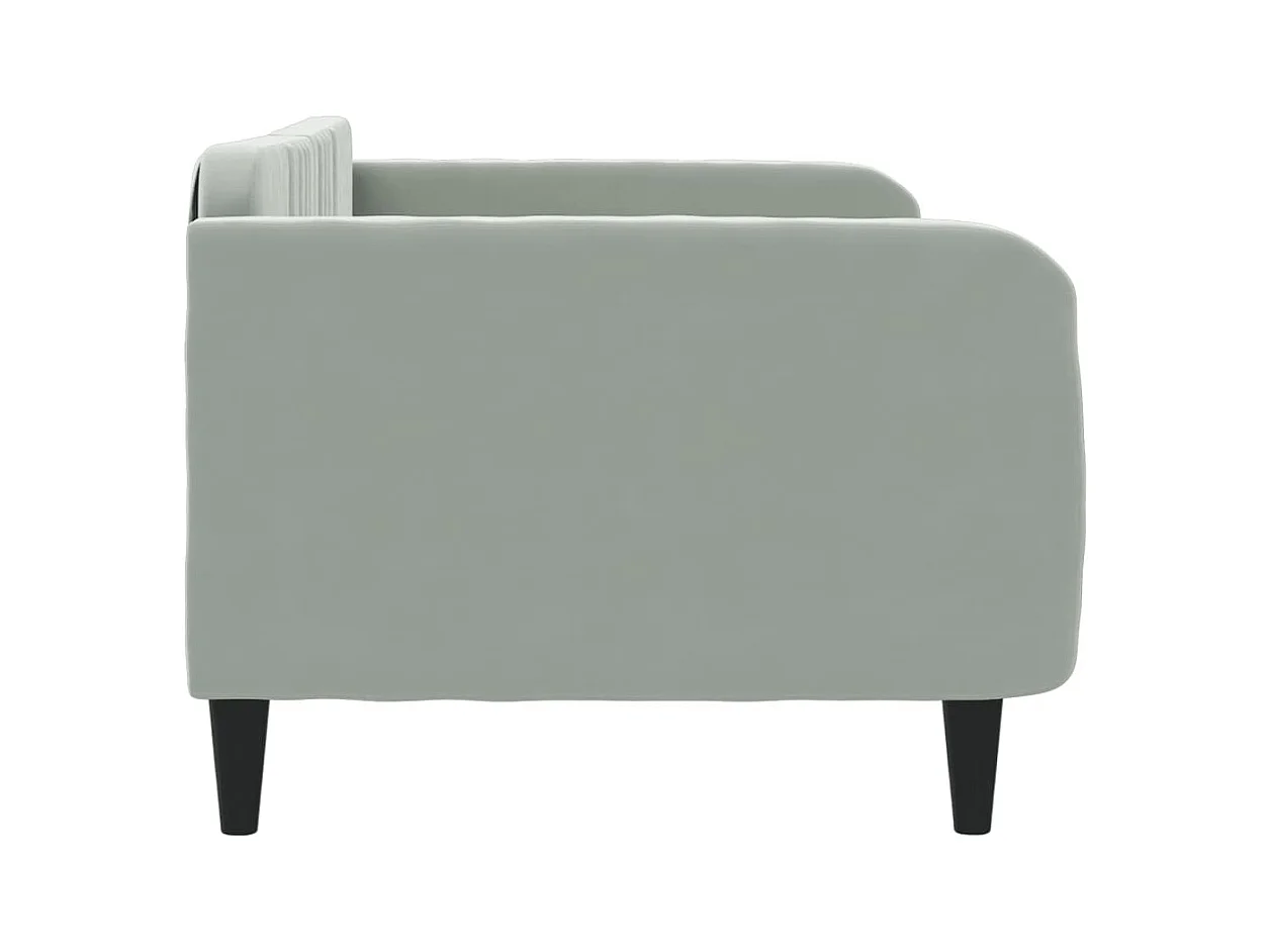 Lit de repos sans matelas gris clair 90x190 cm velours