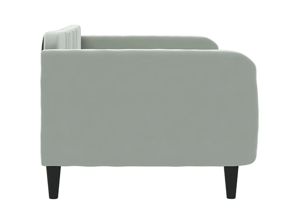 Lit de repos sans matelas gris clair 90x190 cm velours