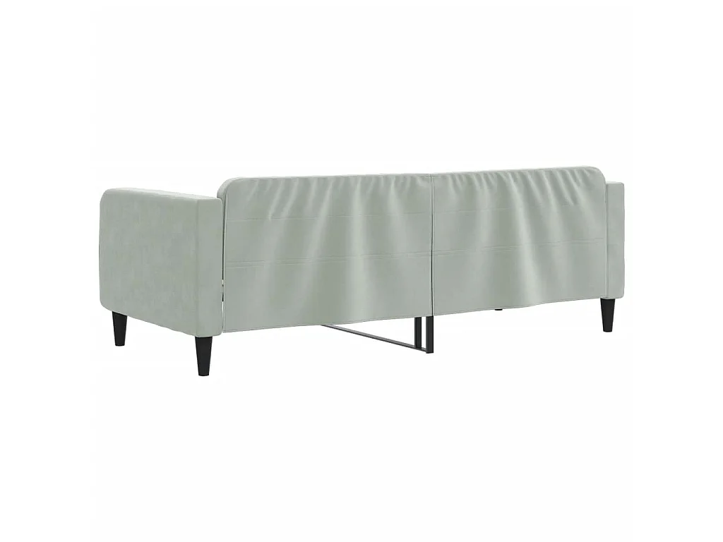 Lit de repos sans matelas gris clair 90x190 cm velours