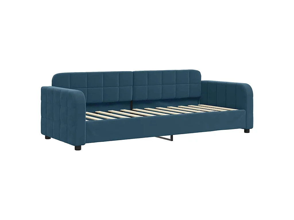 Sofá-cama 80x200 cm veludo azul
