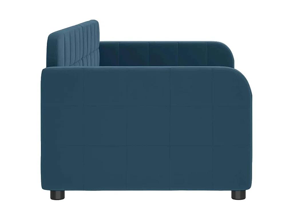 Slaapbank 80x200 cm fluweel blauw