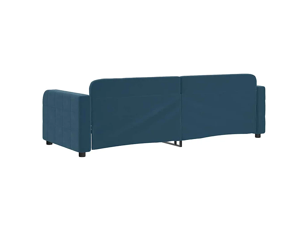 Slaapbank 80x200 cm fluweel blauw