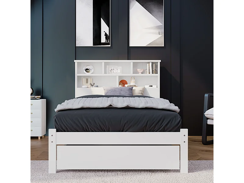 Cama acolchoada para adulto 180 x 1212 cm, sem cabeceira, com faixa LED (monocromática), base com suspensão hidráulica, bege.