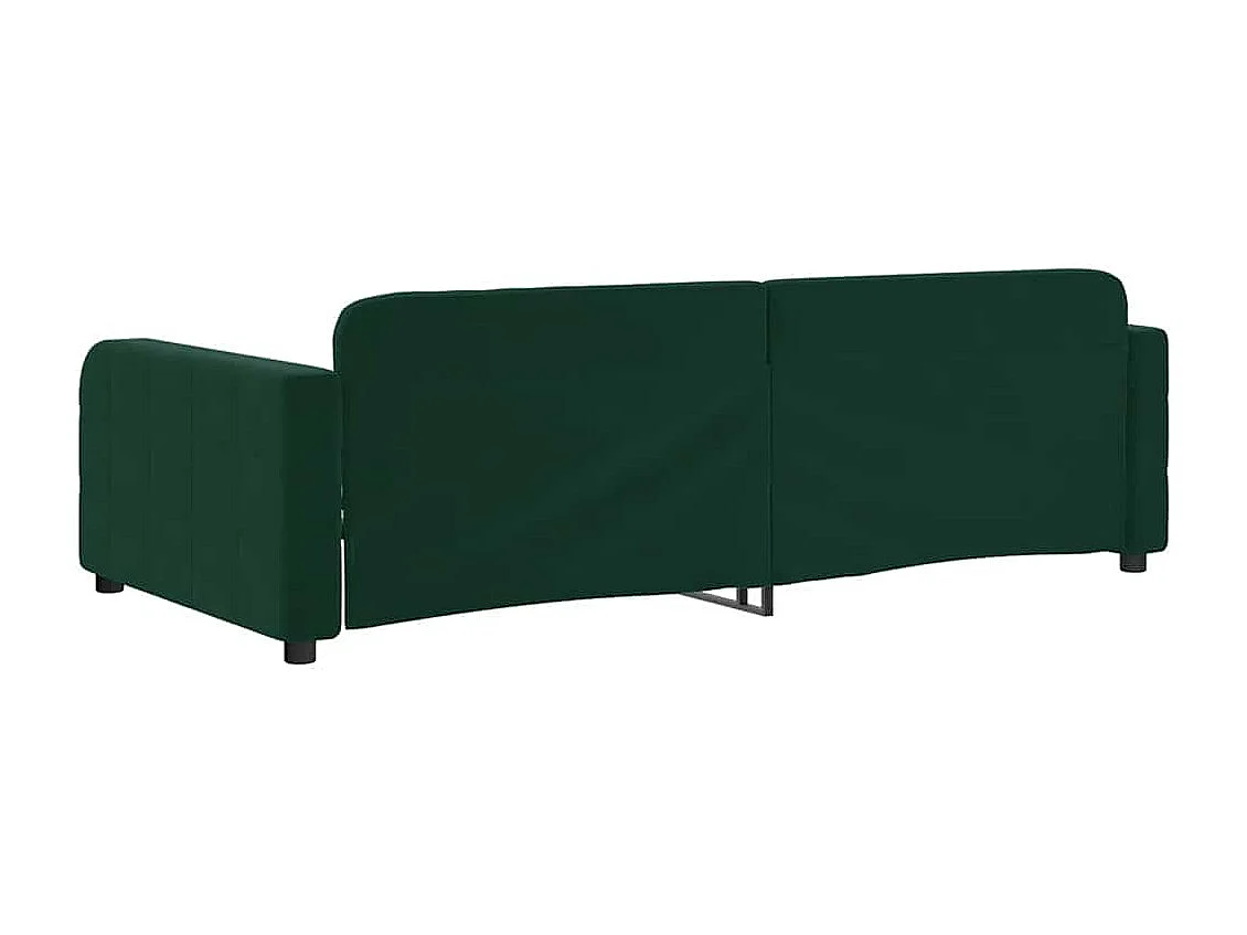 Lit de repos sans matelas vert foncé 100x200 cm velours