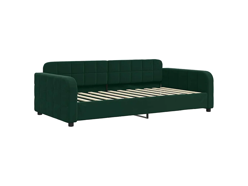 Tagesbett Dunkelgrün 100x200 cm Samt