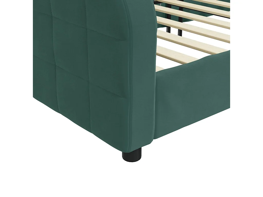 Tagesbett Dunkelgrün 100x200 cm Samt