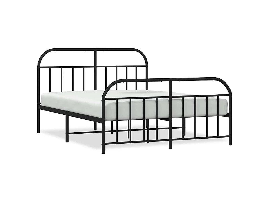 Estructura cama sin colchón con estribo metal negro 180x200 cm
