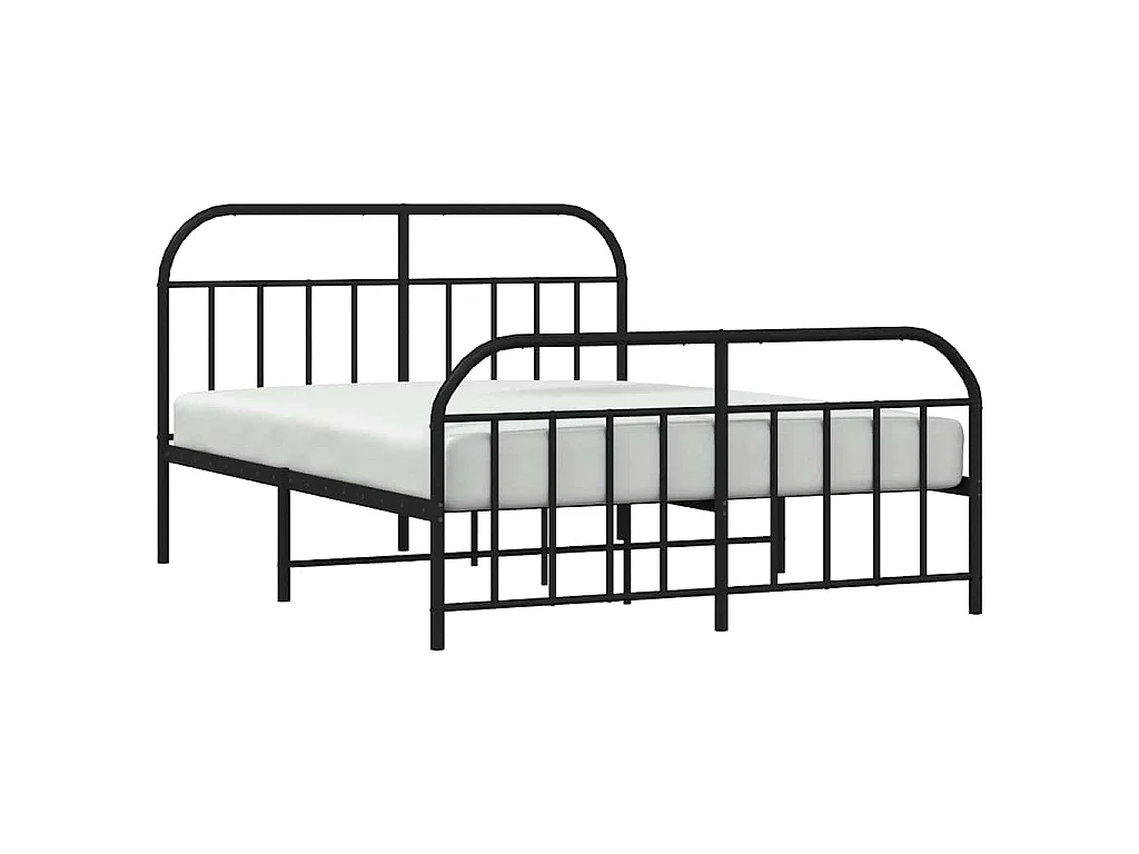 Estructura cama sin colchón con estribo metal negro 180x200 cm