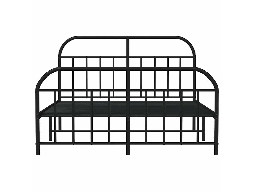Estructura cama sin colchón con estribo metal negro 180x200 cm