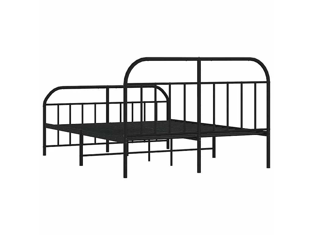 Estructura cama sin colchón con estribo metal negro 180x200 cm