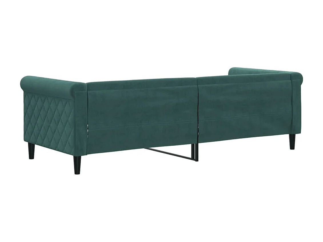 Lit de repos sans matelas vert foncé 80x200 cm velours
