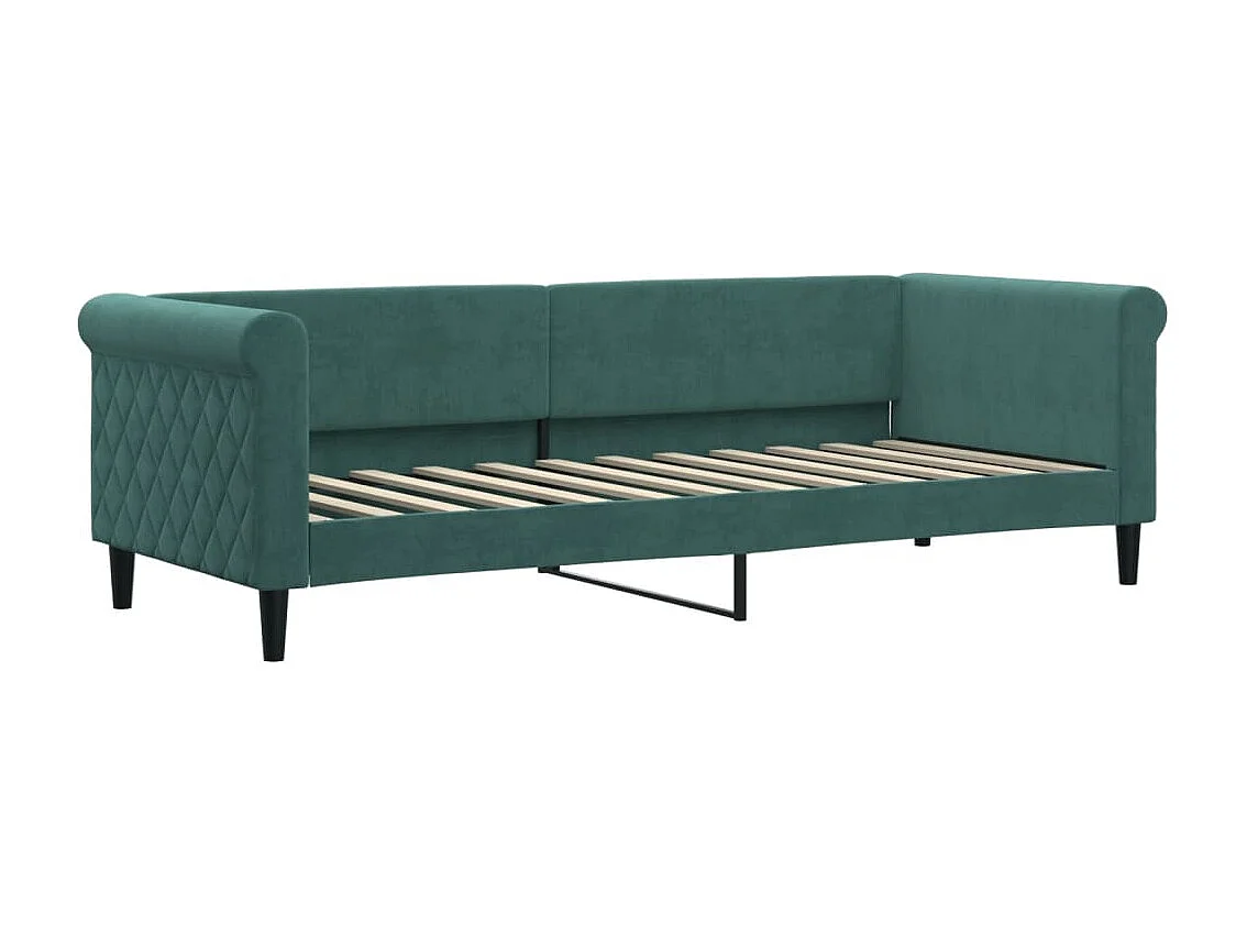 Lit de repos sans matelas vert foncé 80x200 cm velours