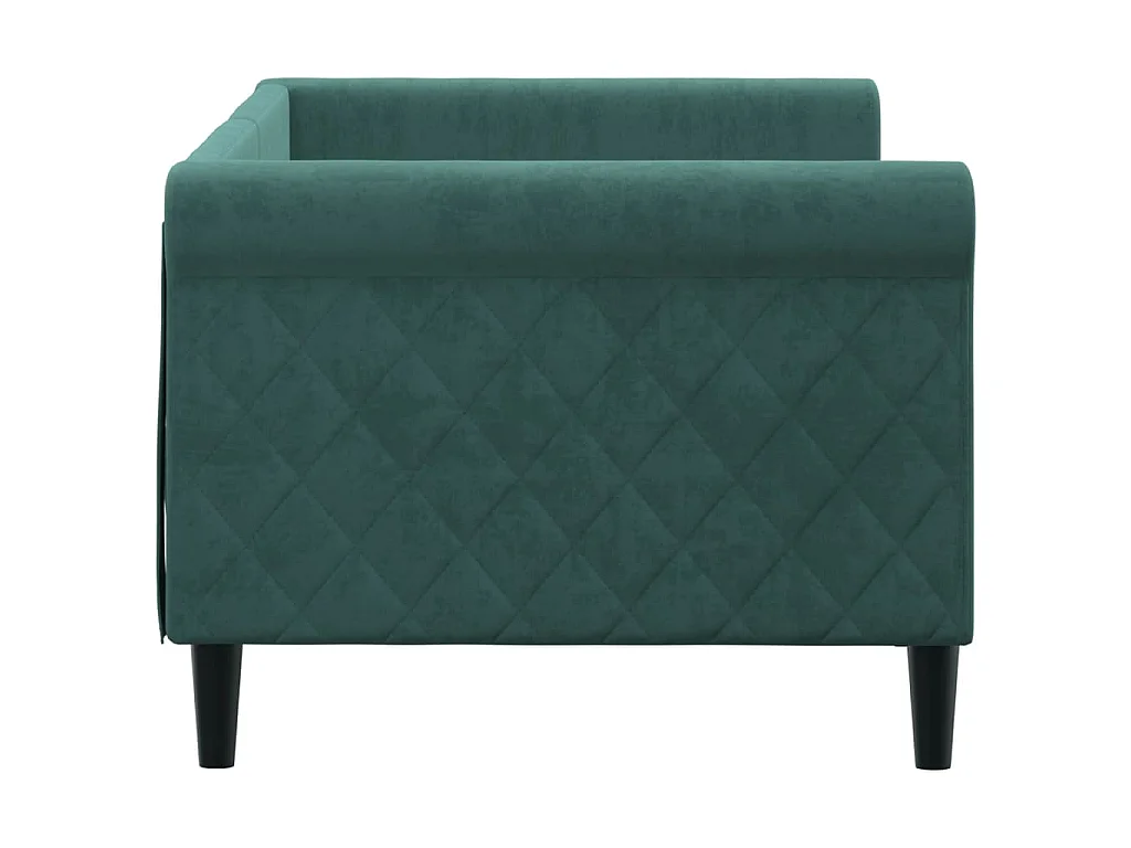 Lit de repos sans matelas vert foncé 80x200 cm velours