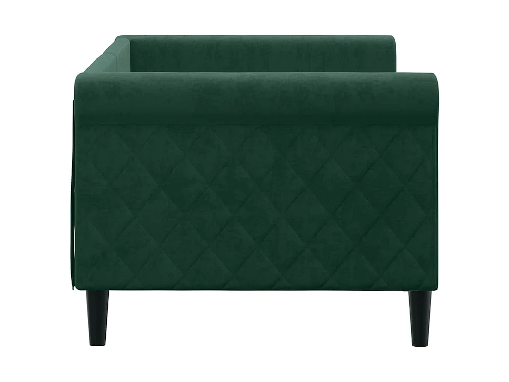 Lit de repos sans matelas vert foncé 80x200 cm velours