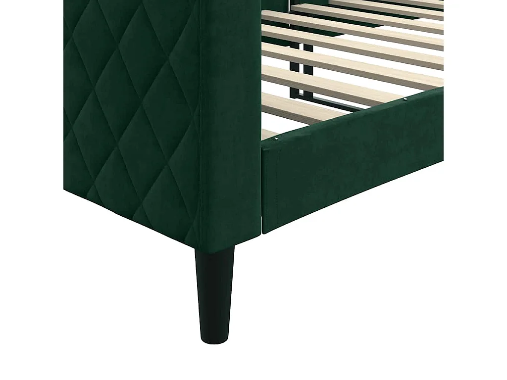 Lit de repos sans matelas vert foncé 80x200 cm velours