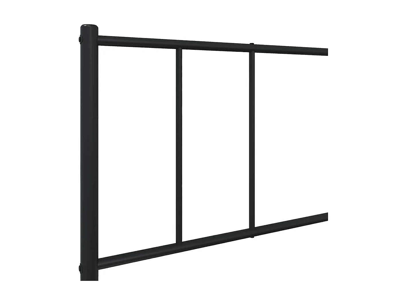 Cadre de lit métal sans matelas avec pied de lit noir 100x190cm