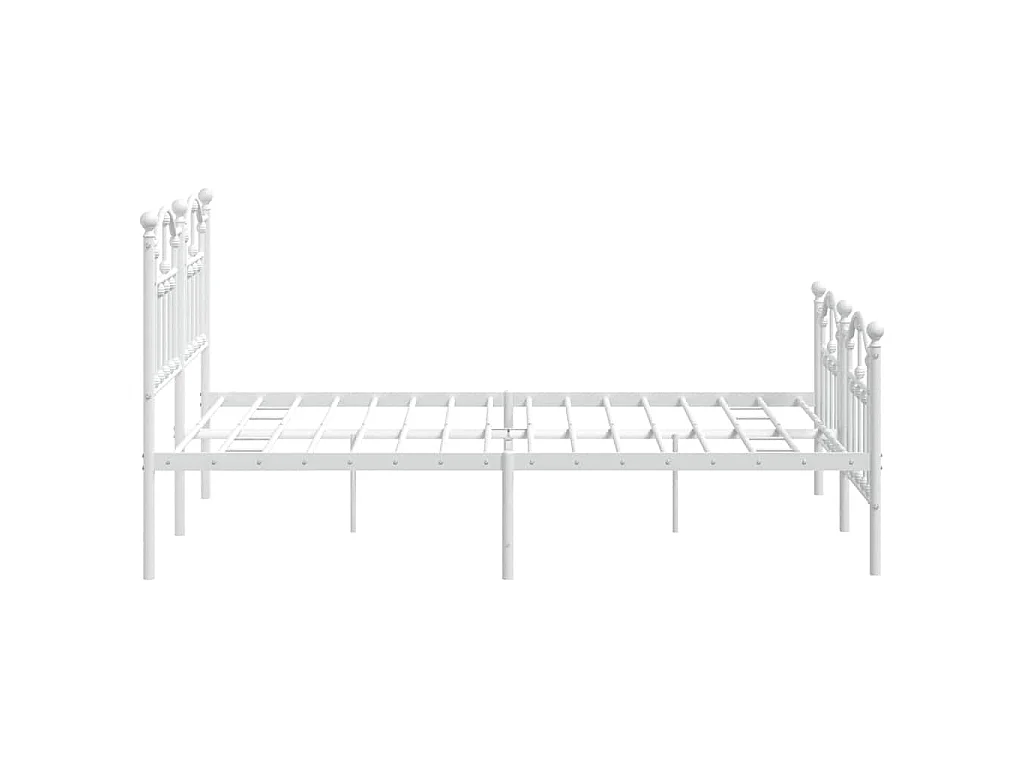 Estructura cama sin colchón con estribo metal blanco 135x190 cm