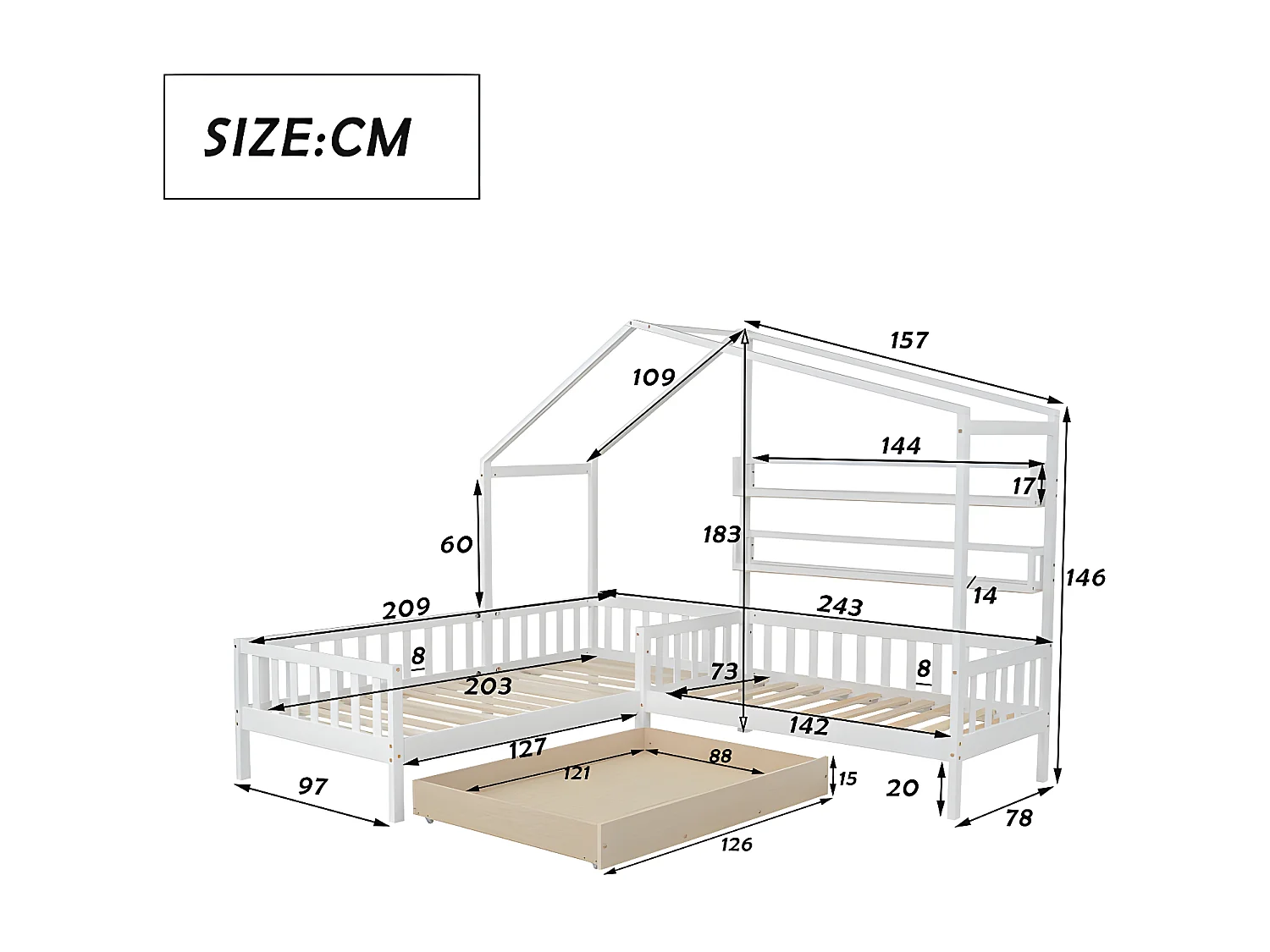Cama acolchoada para adulto 180 x 1214 cm, sem cabeceira, com faixa LED (monocromática), base com suspensão hidráulica, bege.