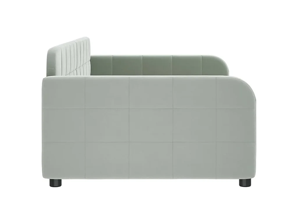Sofá-cama 100x200 cm veludo cinzento-claro
