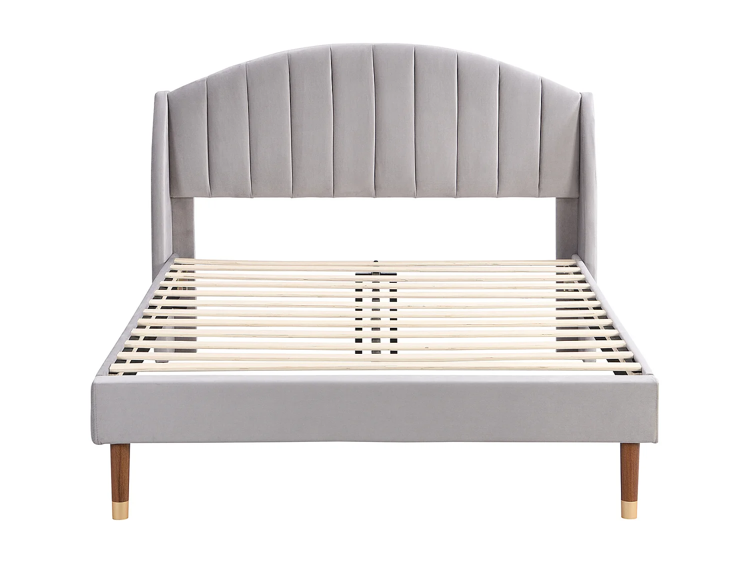 Cama acolchoada para adulto 180 x 518 cm, sem cabeceira, com faixa LED (monocromática), base com suspensão hidráulica, bege.