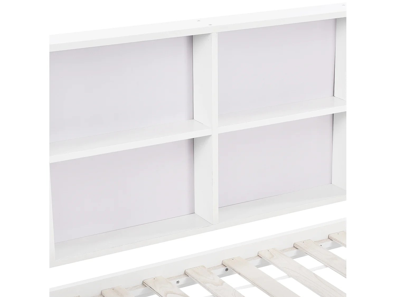 Cama infantil 90x200, com prateleira multifuncional, armário com grelha de arrumação, prateleira de arrumação e duas gavetas grandes, branca.