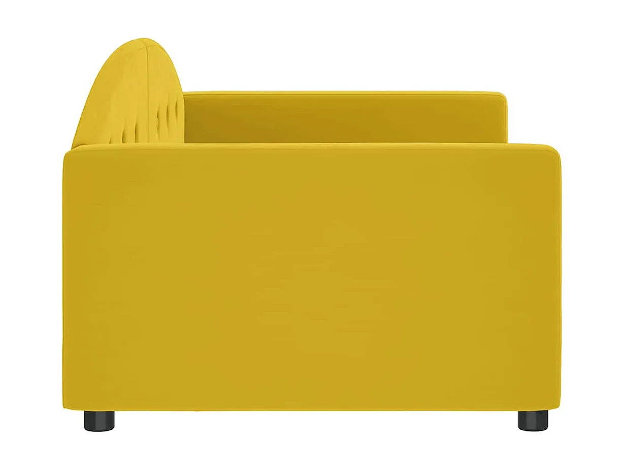 Lit de repos sans matelas jaune 90x200 cm velours