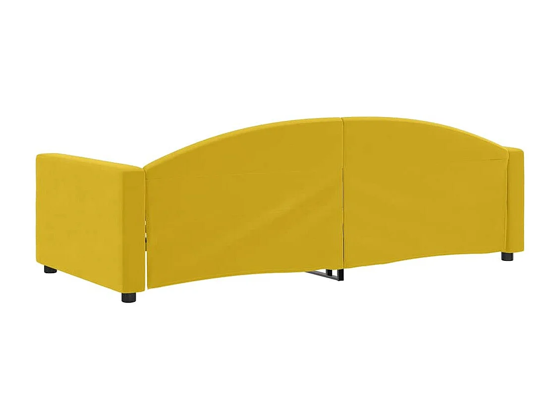 Lit de repos sans matelas jaune 90x200 cm velours