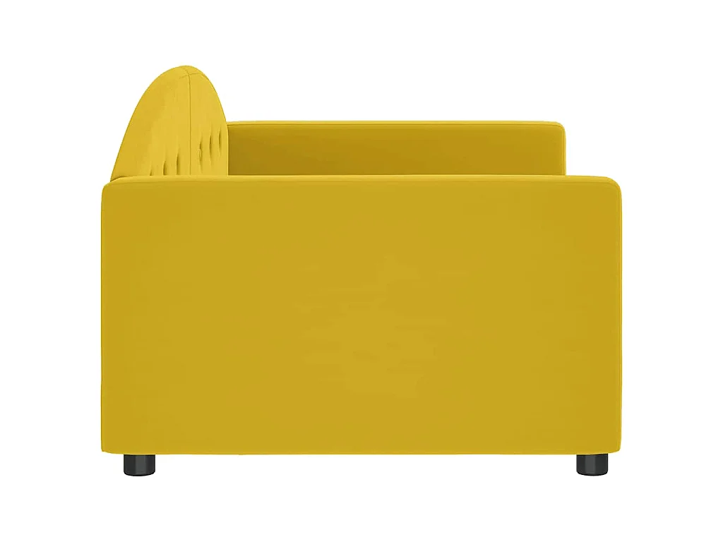 Lit de repos sans matelas jaune 90x200 cm velours