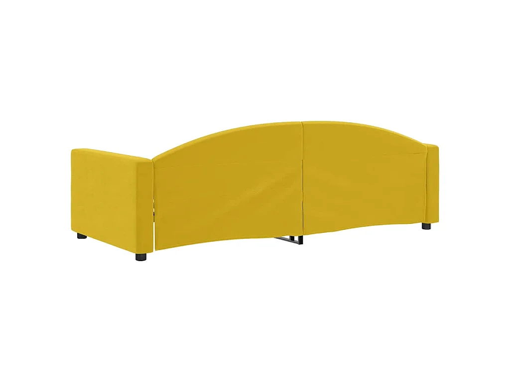 Lit de repos sans matelas jaune 90x200 cm velours