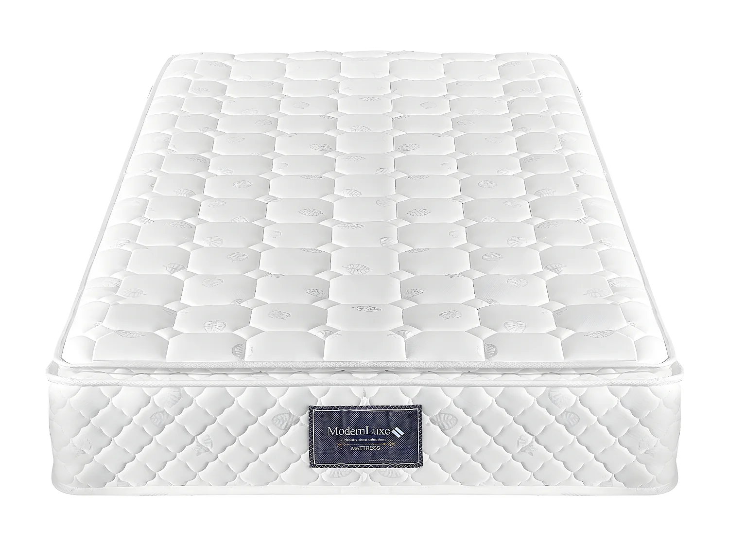 Cama acolchoada para adulto 180 x 684 cm, sem cabeceira, com faixa LED (monocromática), base com suspensão hidráulica, bege.