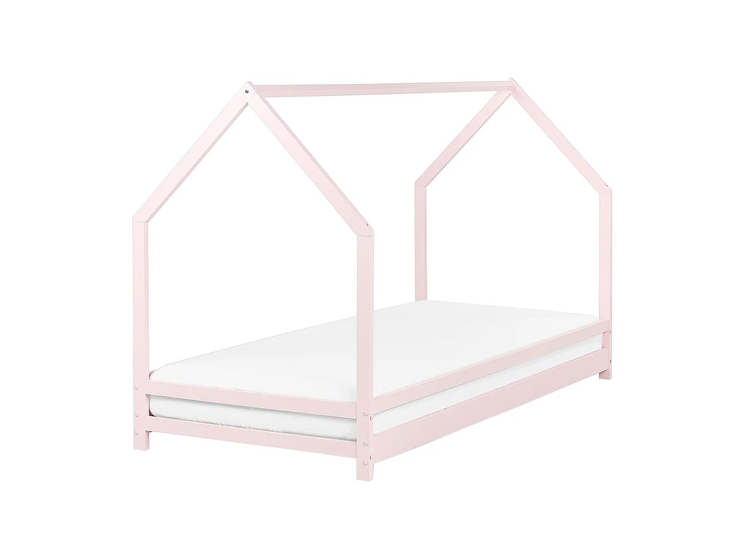 Cama con dosel de madera rosa 90 x 200 cm APPY