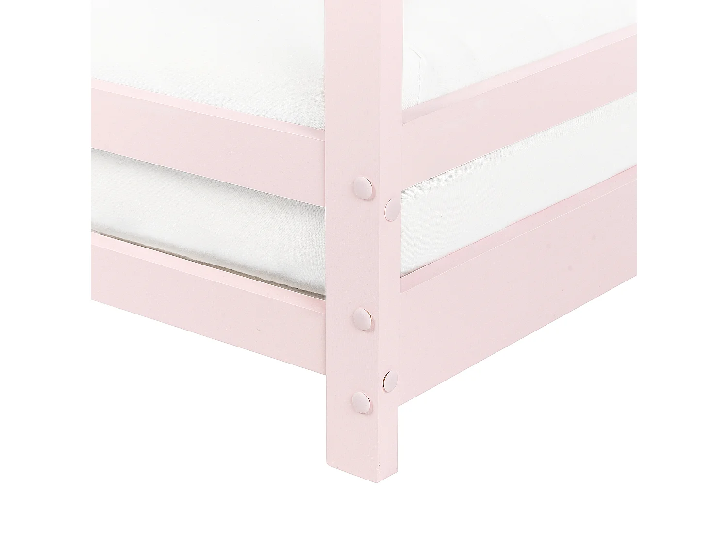 Cama con dosel de madera rosa 90 x 200 cm APPY