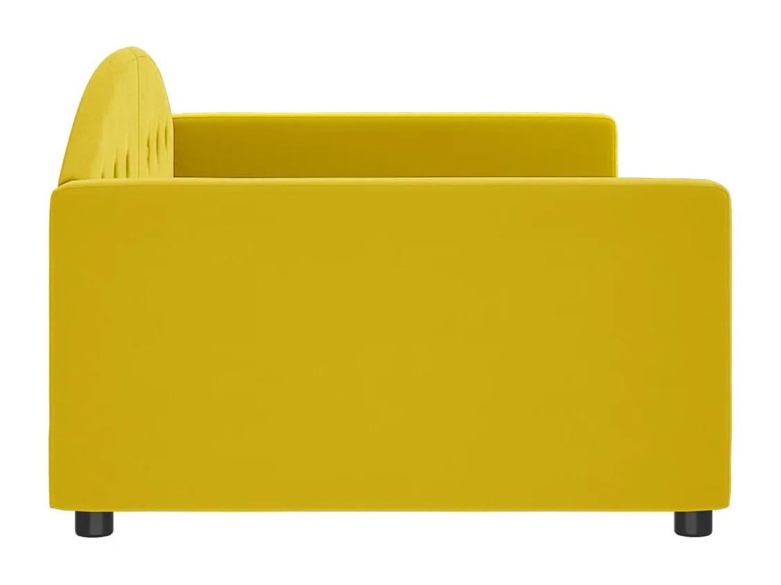 Tagesbett Gelb 100x200 cm Samt