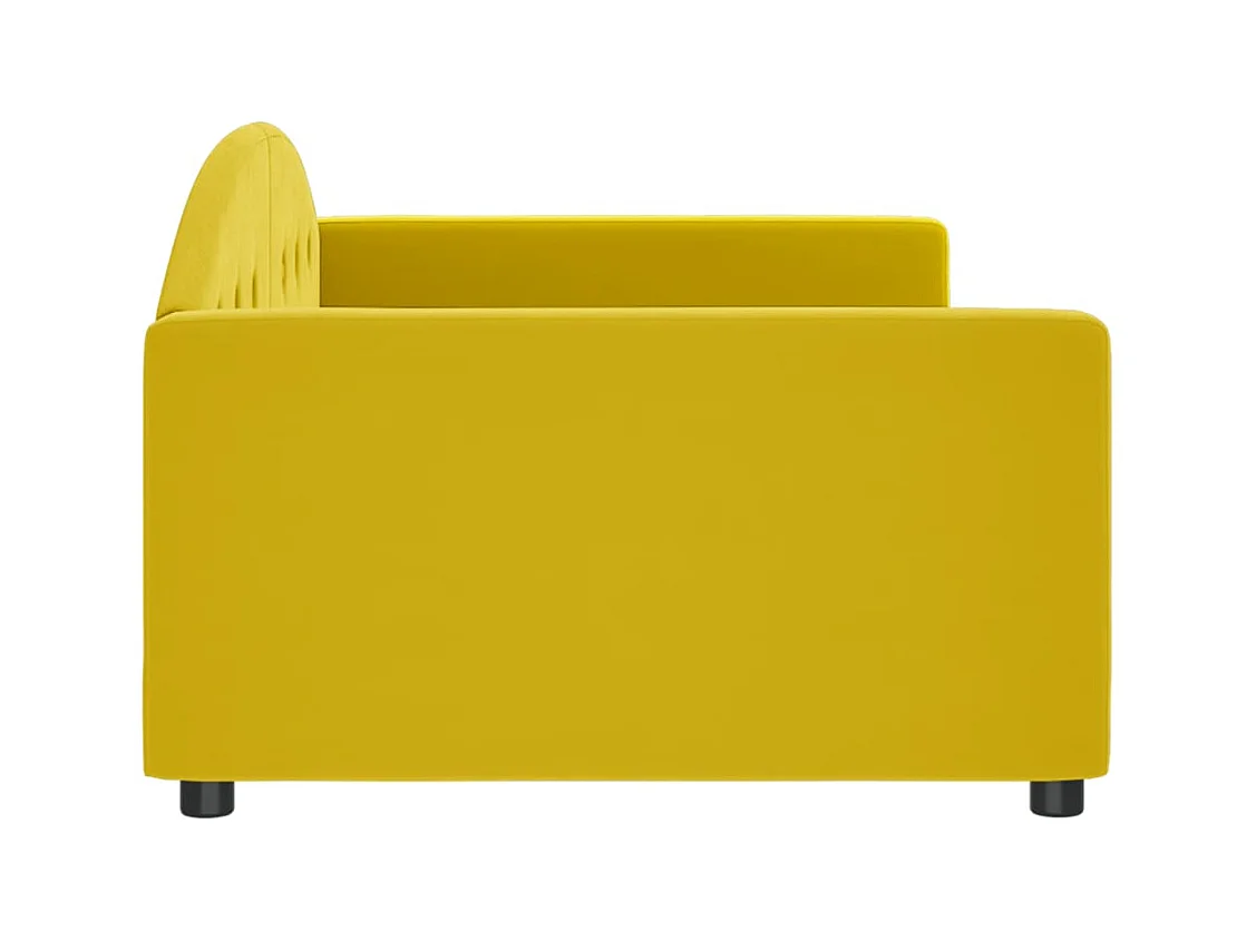 Sofá cama sin colchón terciopelo amarillo 100x200 cm