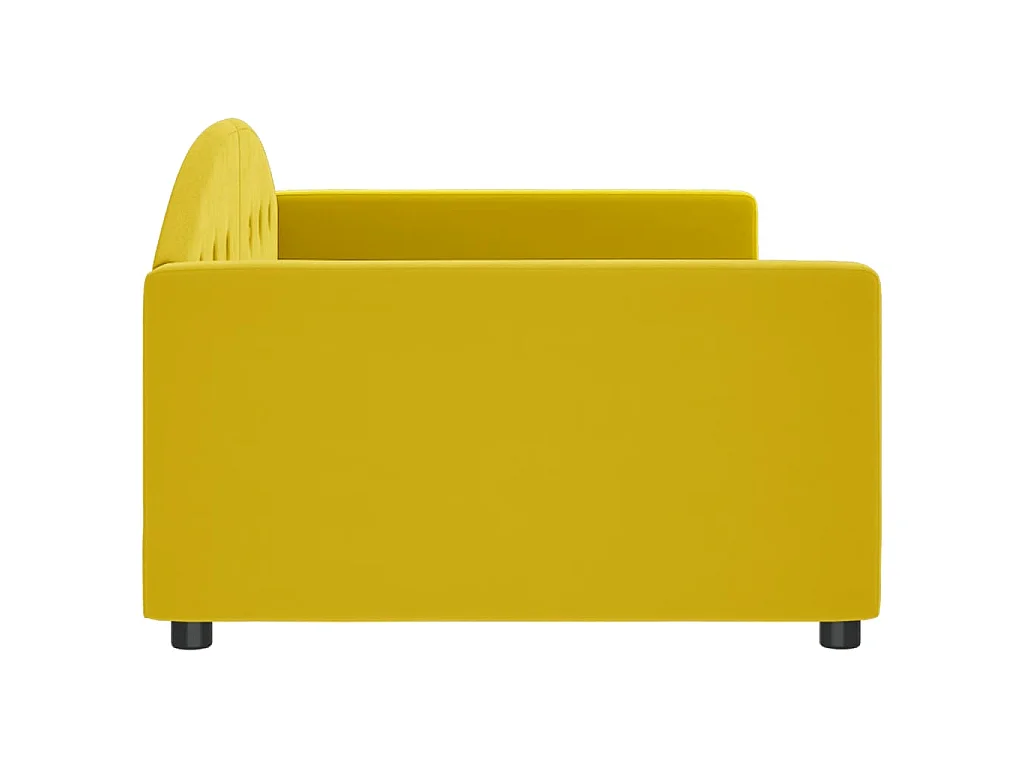 Lit de repos sans matelas jaune 100x200 cm velours