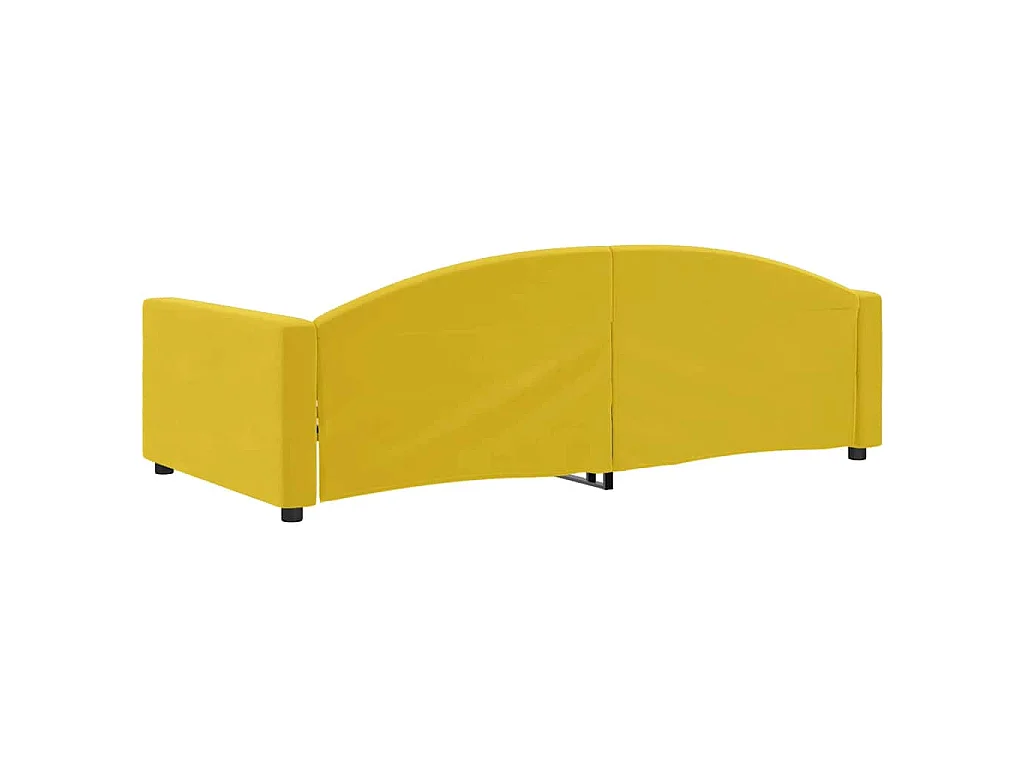 Lit de repos sans matelas jaune 100x200 cm velours