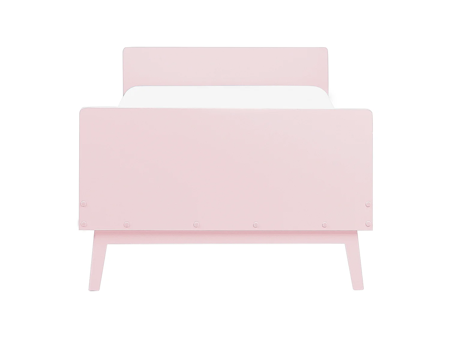 Lit simple 90 x 200 cm rose pastel BONNAC