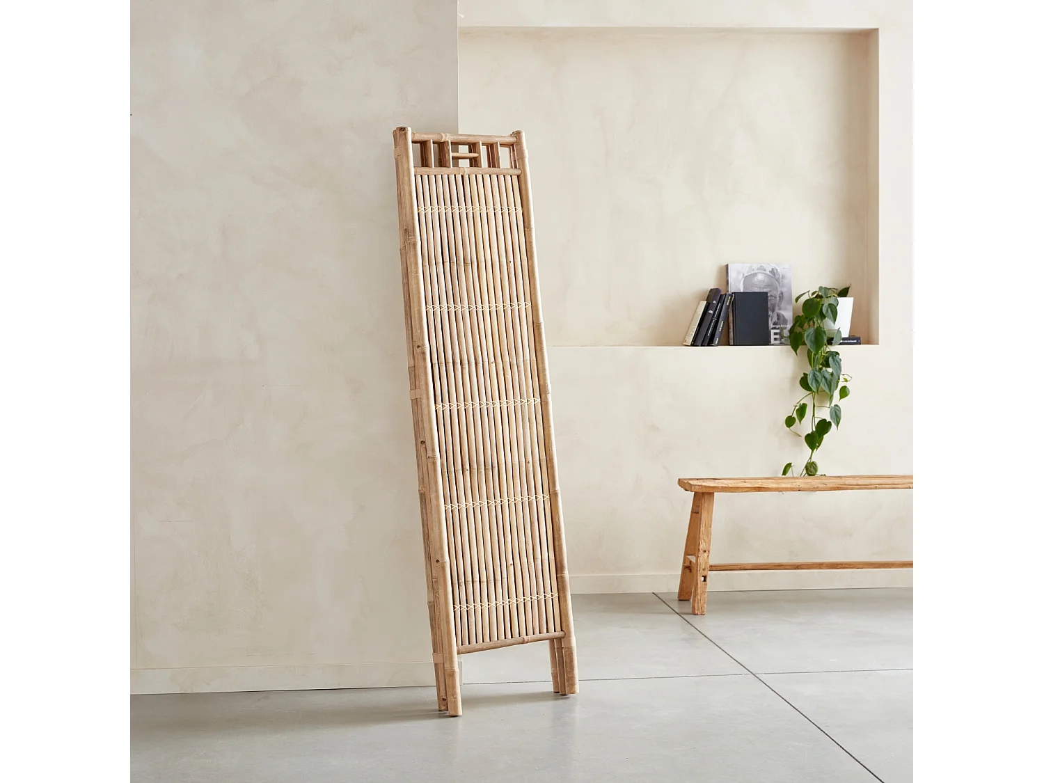 Biombo de bambú natural