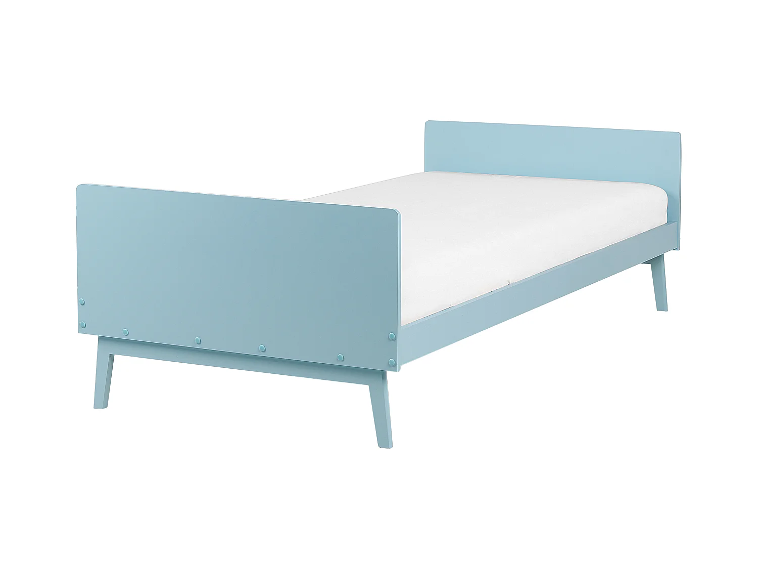 Lit avec sommier Bois de pin BONNAC 90 x 200 cm Bleu clair