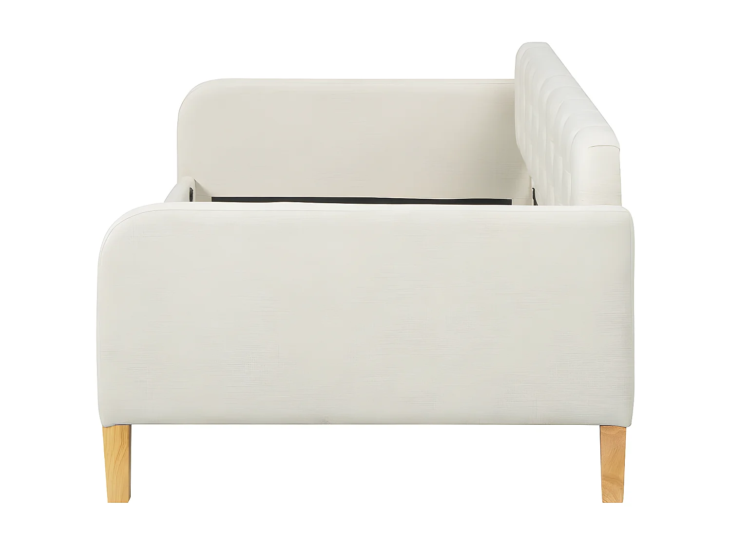 Gestoffeerd daybed 90x200 cm - linnen stof - Beige