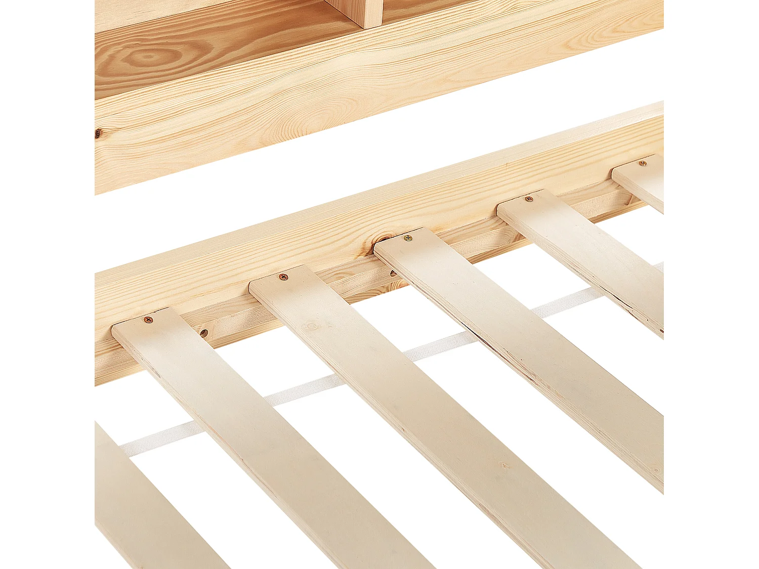 Lit gigogne Bois de pin EDERN 90 x 200 cm Marron clair