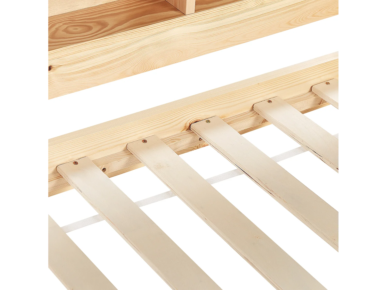 Onderschuifbed Dennenhout EDERN 90 x 200 cm Lichtbruin