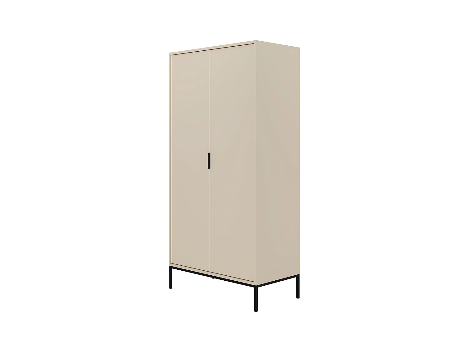 Armoire moderne Kristina 100cm-Couleur Noir/Doré