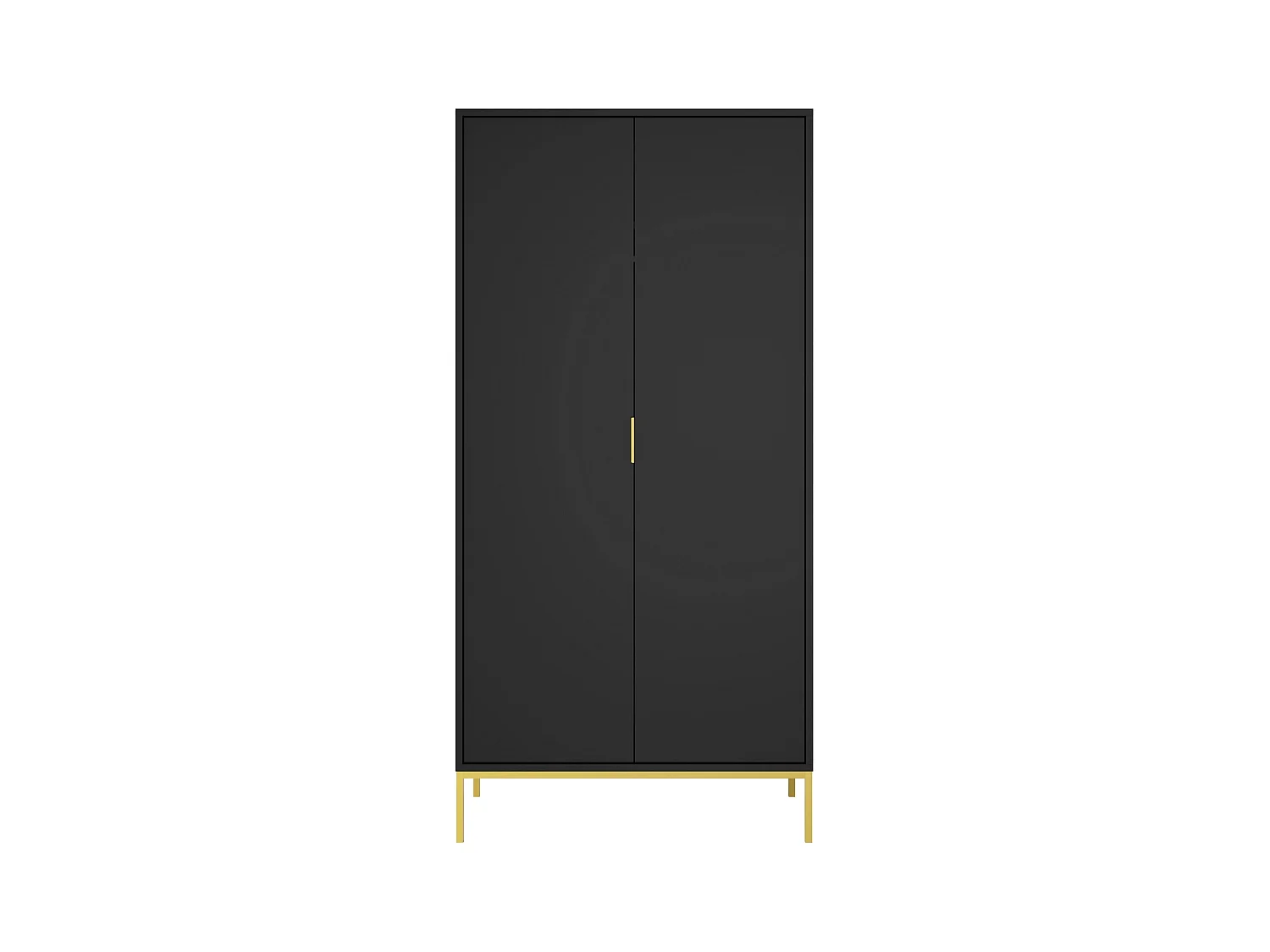 Armoire moderne Kristina 100cm-Couleur Noir