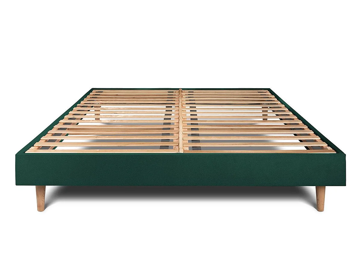 Sommier Kit Velours Vert 140x190 H29cm