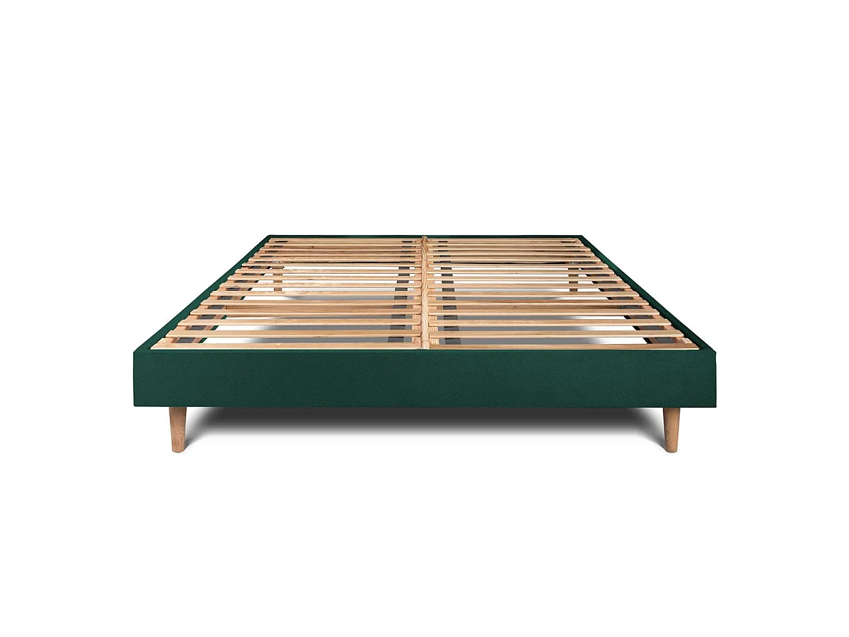 Sommier Kit Velours Vert 140x190 H29cm