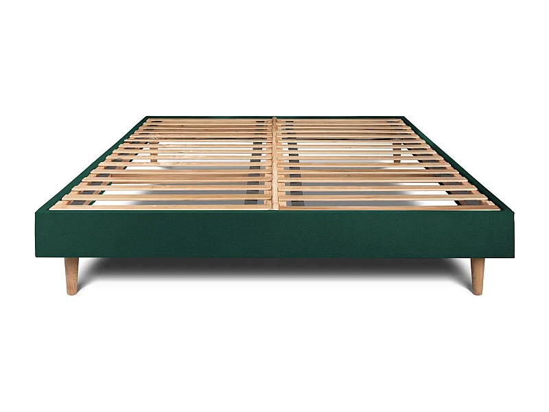 Sommier Kit Velours Vert 140x190 H29cm