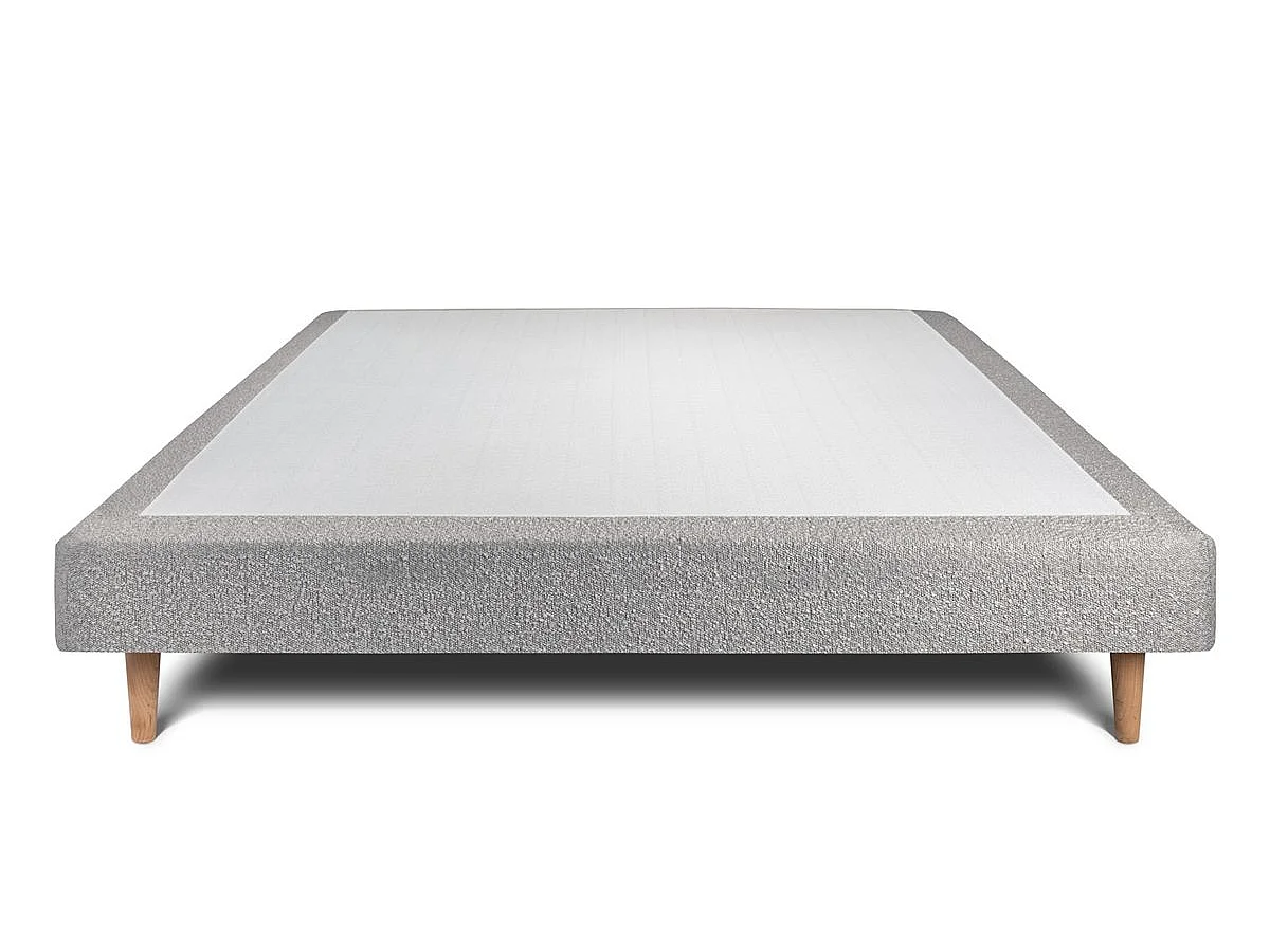 Sommier Tapissier Bouclette Gris 160x200 H29cm