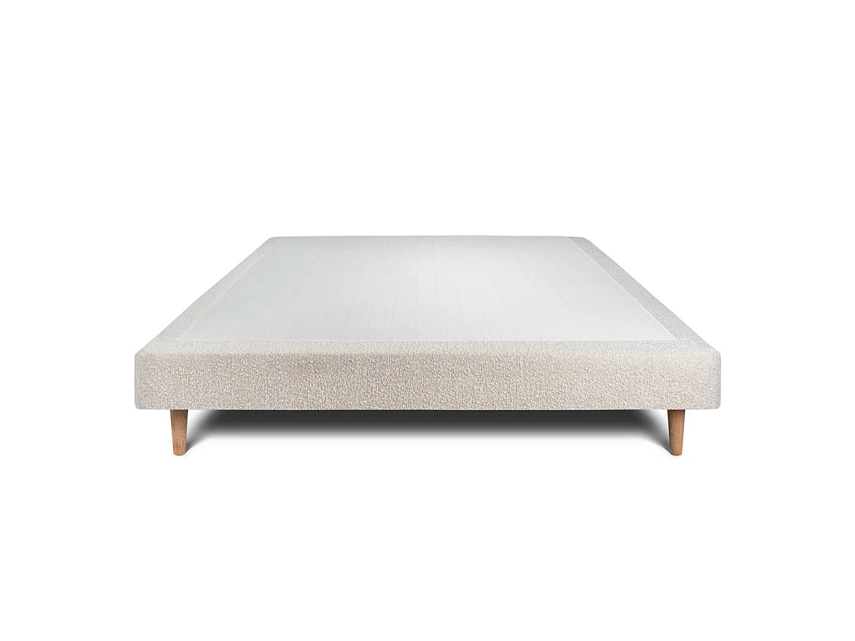 Sommier Tapissier Bouclette Beige 135x190 H29cm